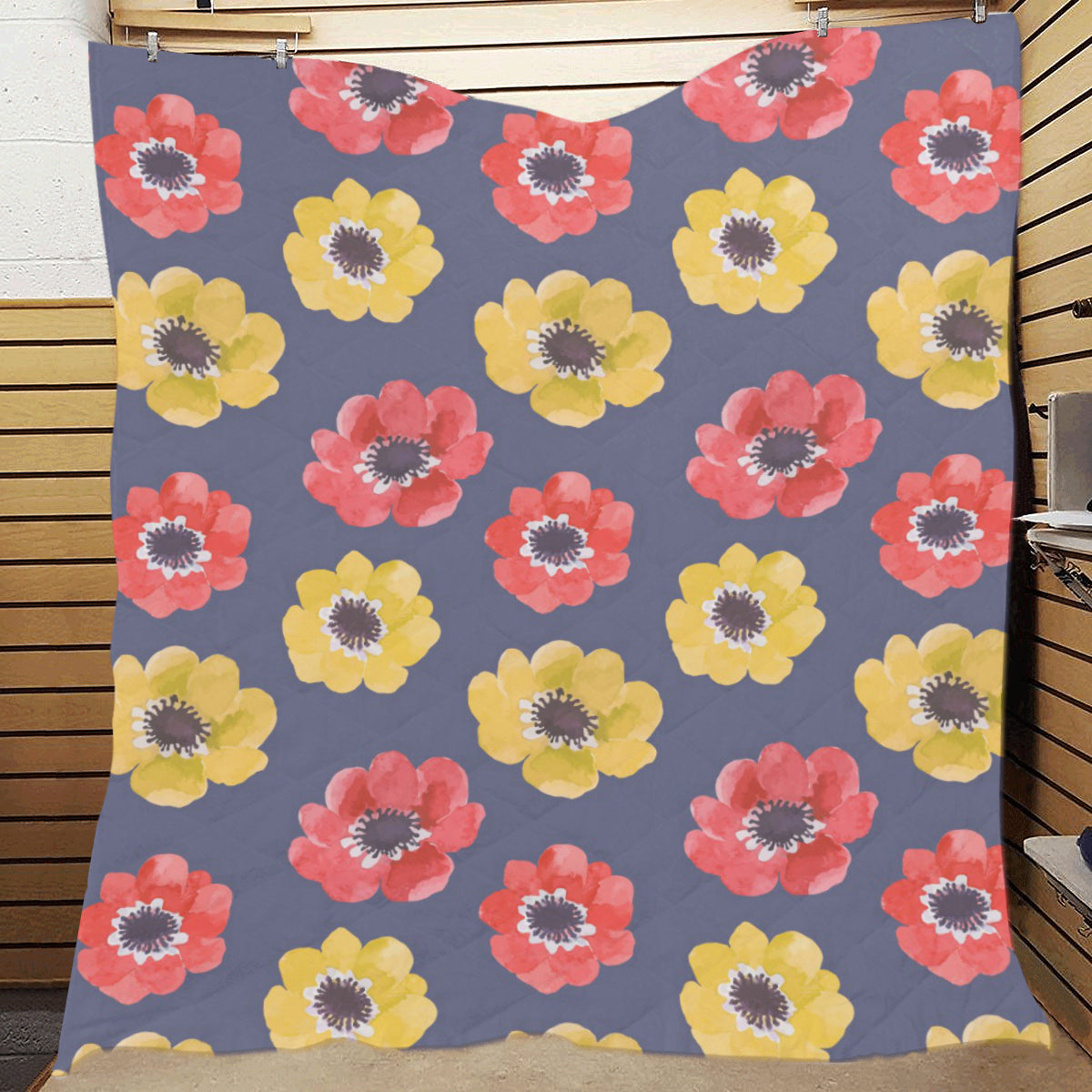 Anemone Pattern Print Design AM010 Premium Quilt