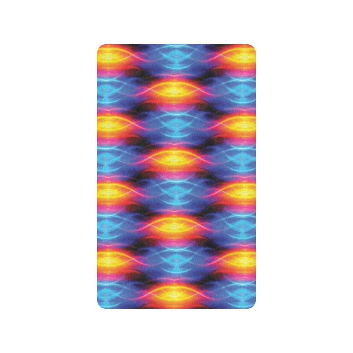 Flame Fire Blue Design Print Rubber Doormat