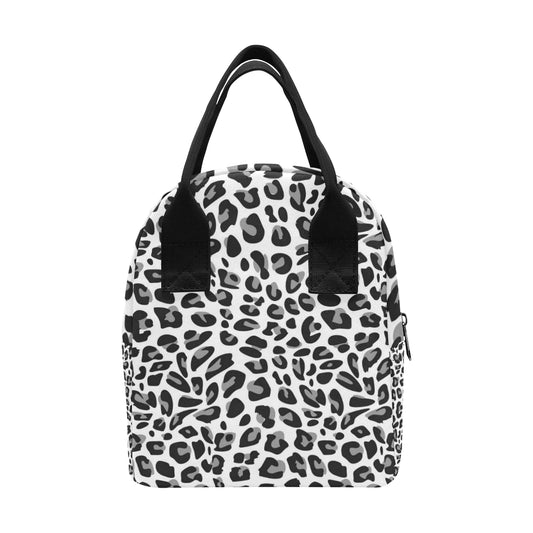 Snow Leopard Skin Print Insulated Lunch Bag