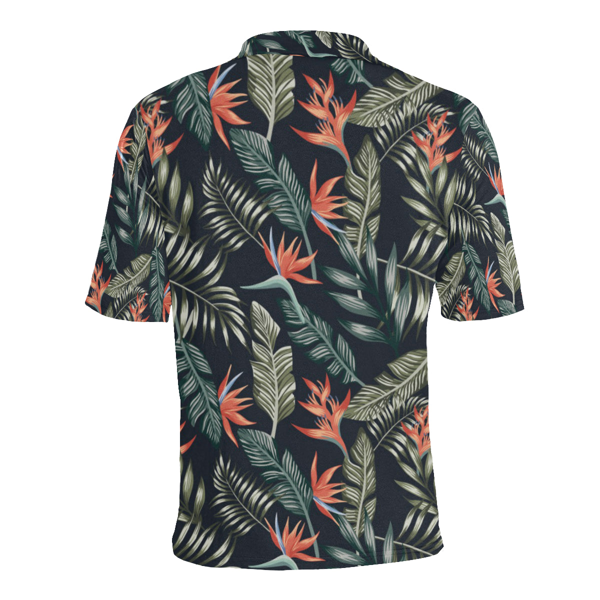 Bird Of Paradise Pattern Print Design BOP02 Men Polo Shirt