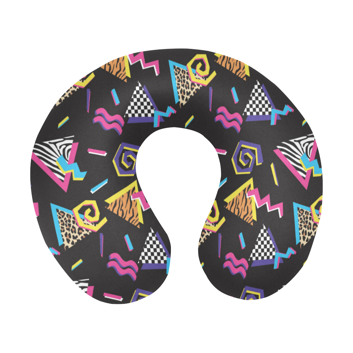 80s Pattern Print Design 3 U-Shaped Travel Neck Pillow