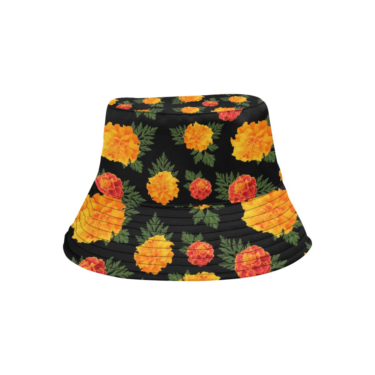 Marigold Pattern Print Design MR05 Unisex Bucket Hat