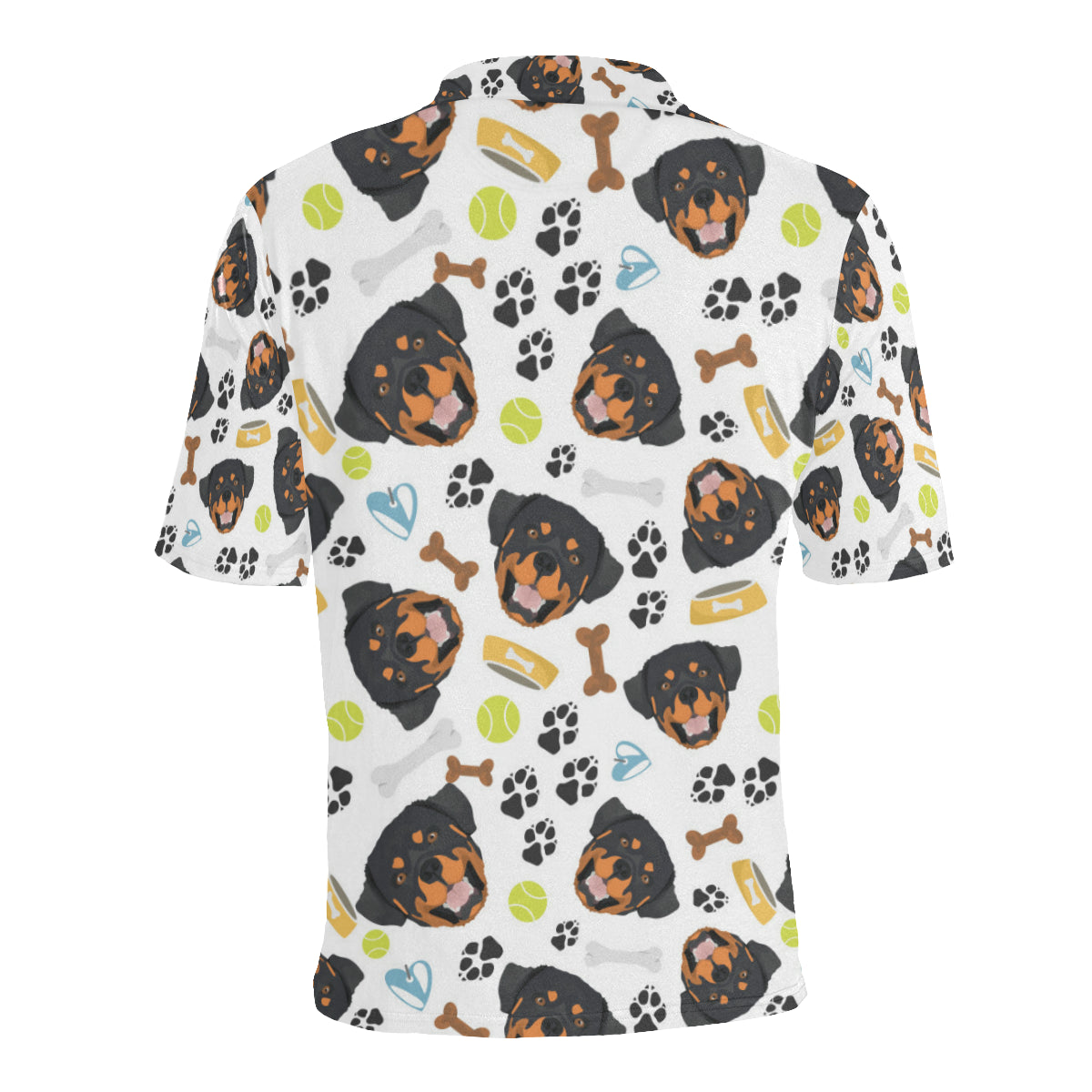 Rottweiler Pattern Print Design A04 Men Polo Shirt