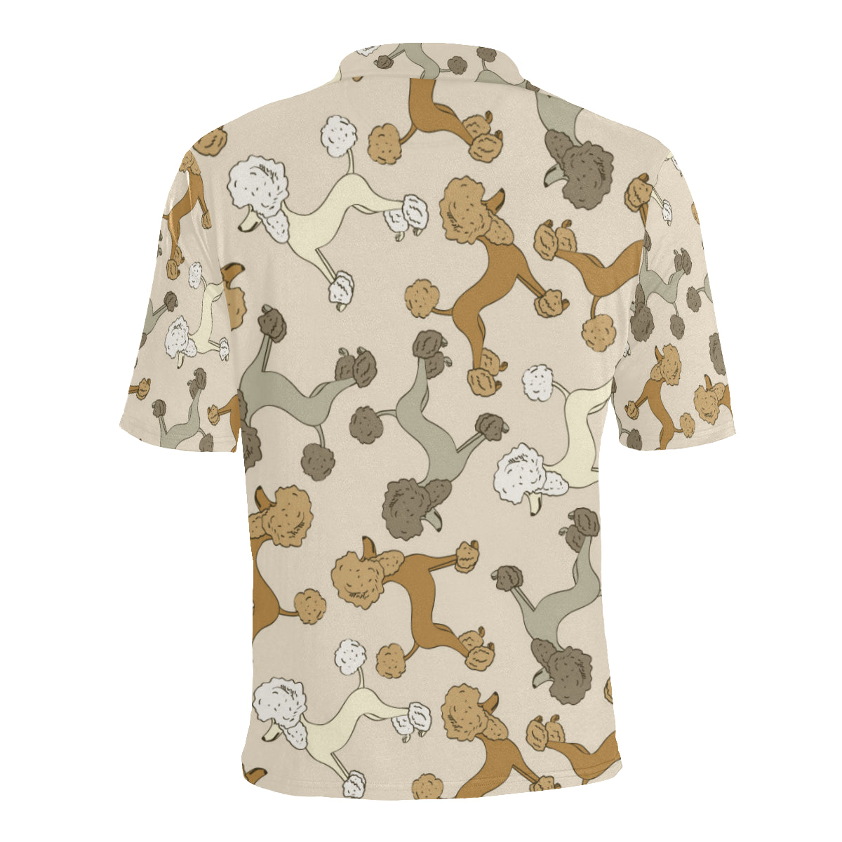 Poodle Pattern Print Design A01 Men Polo Shirt