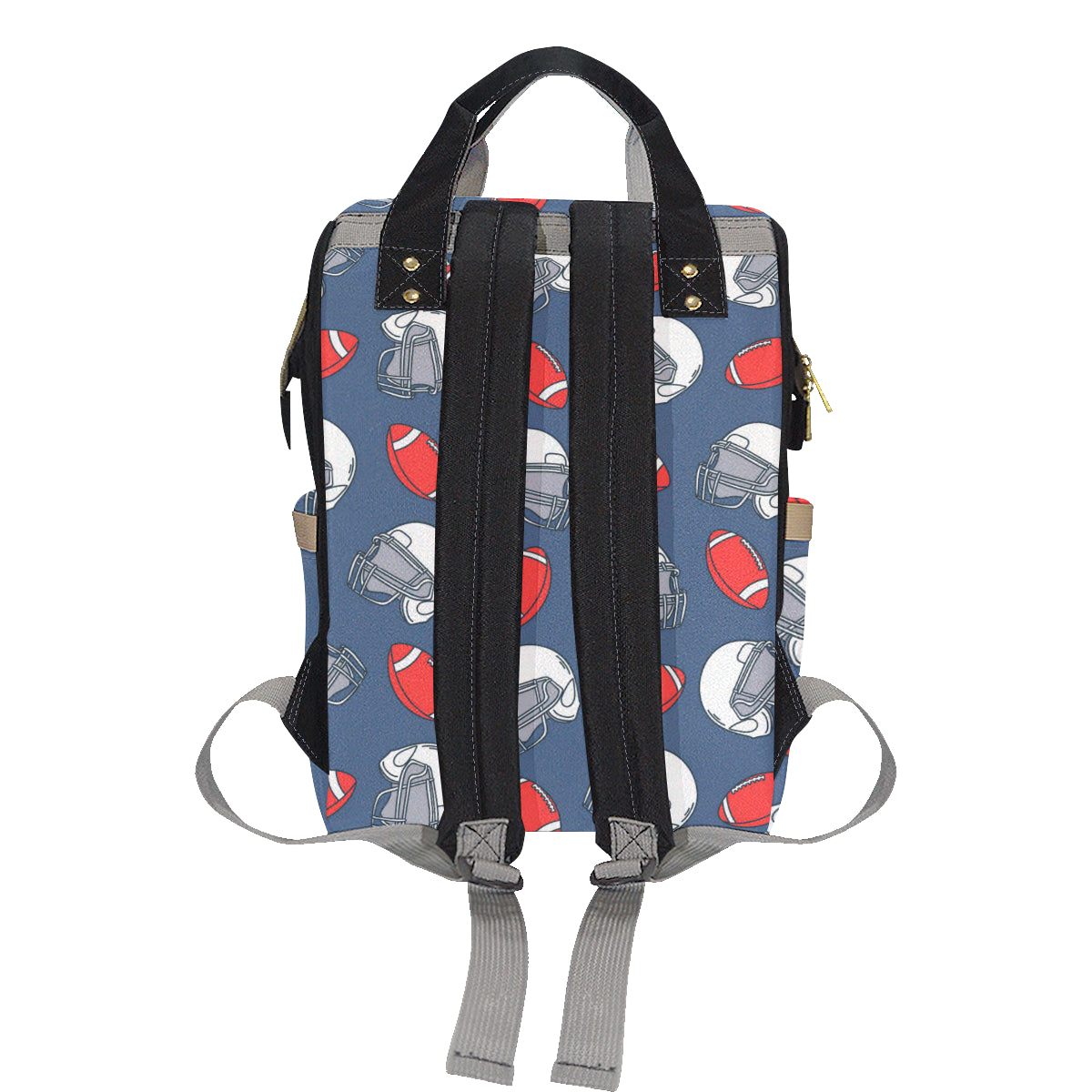 American Football Helmet Design Pattern Diaper Bag Backpack