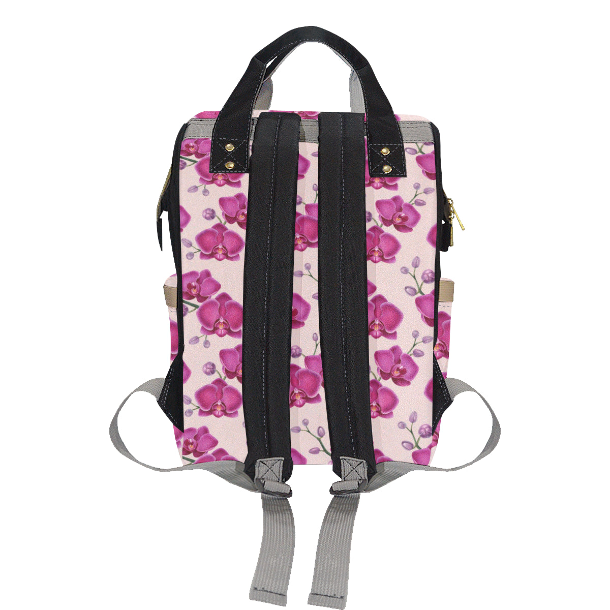 Orchid Purple Pattern Print Design OR04 Diaper Bag Backpack