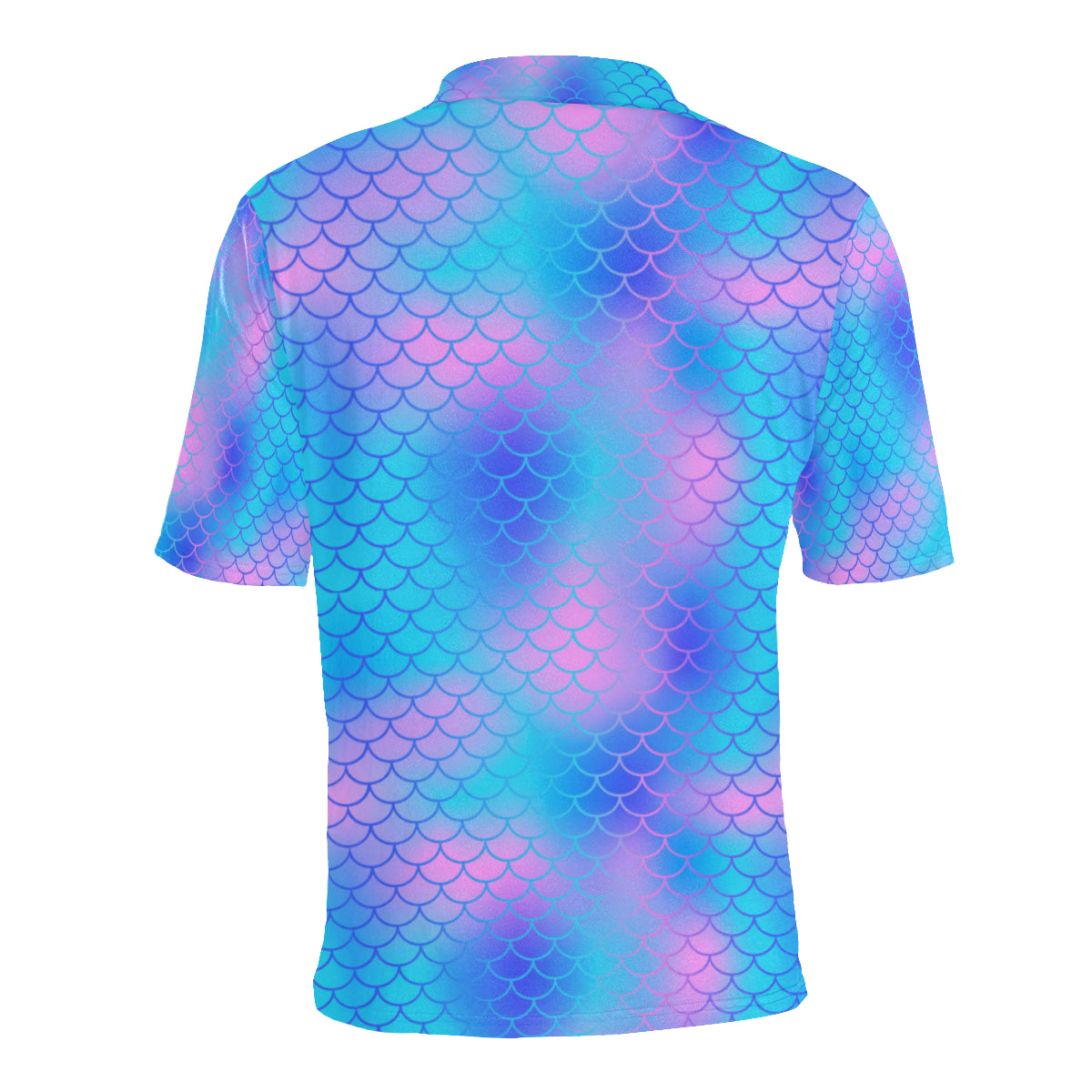 Mermaid Scales Pattern Print Design 04 Men Polo Shirt