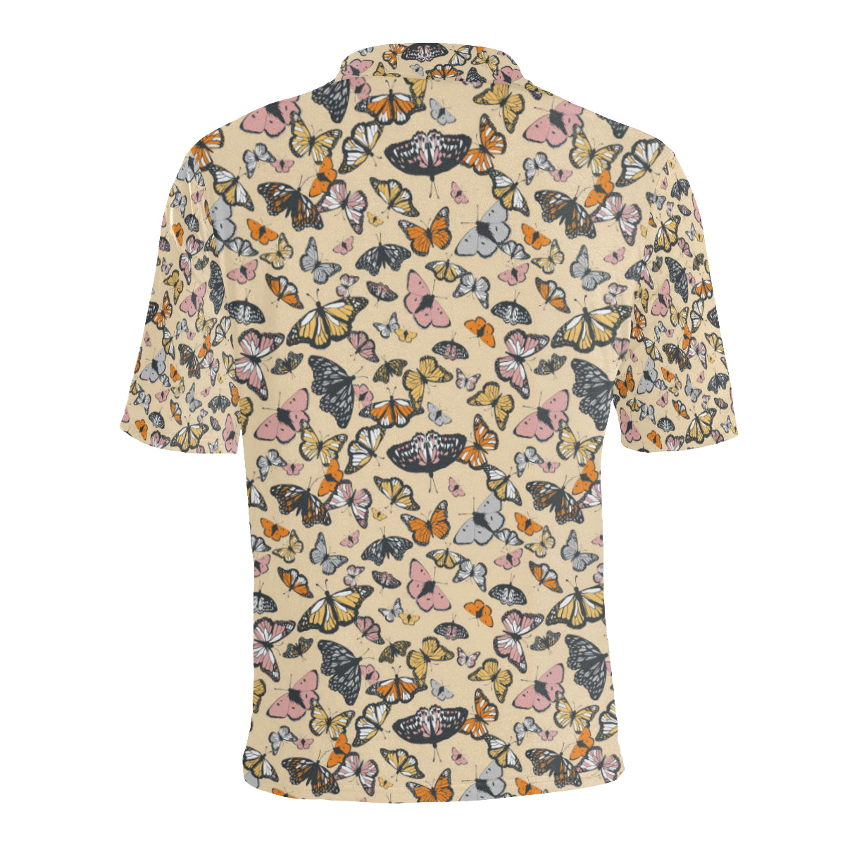 Butterfly Pattern Print Design 04 Men Polo Shirt