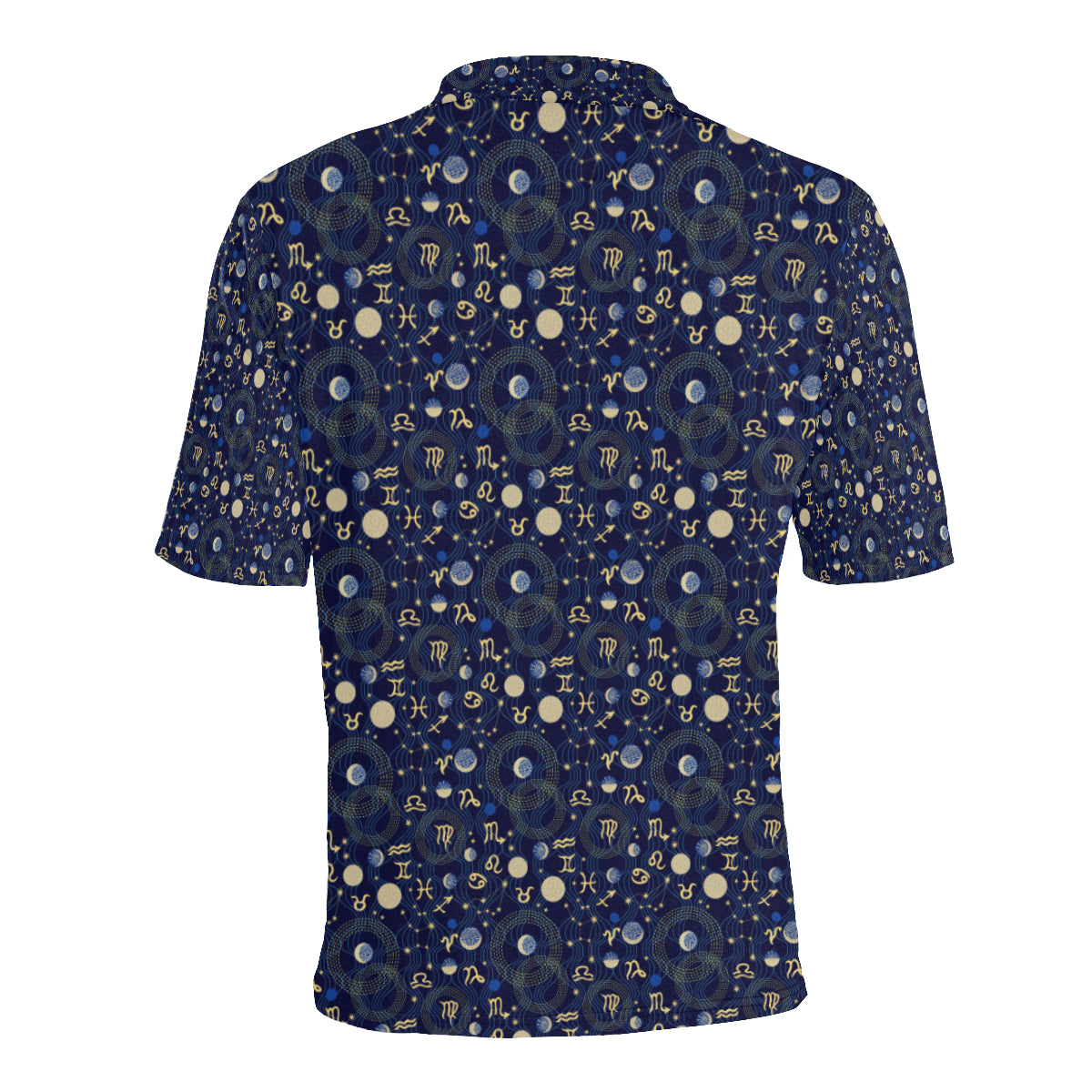 ZodiacThemed Design Print Men Polo Shirt