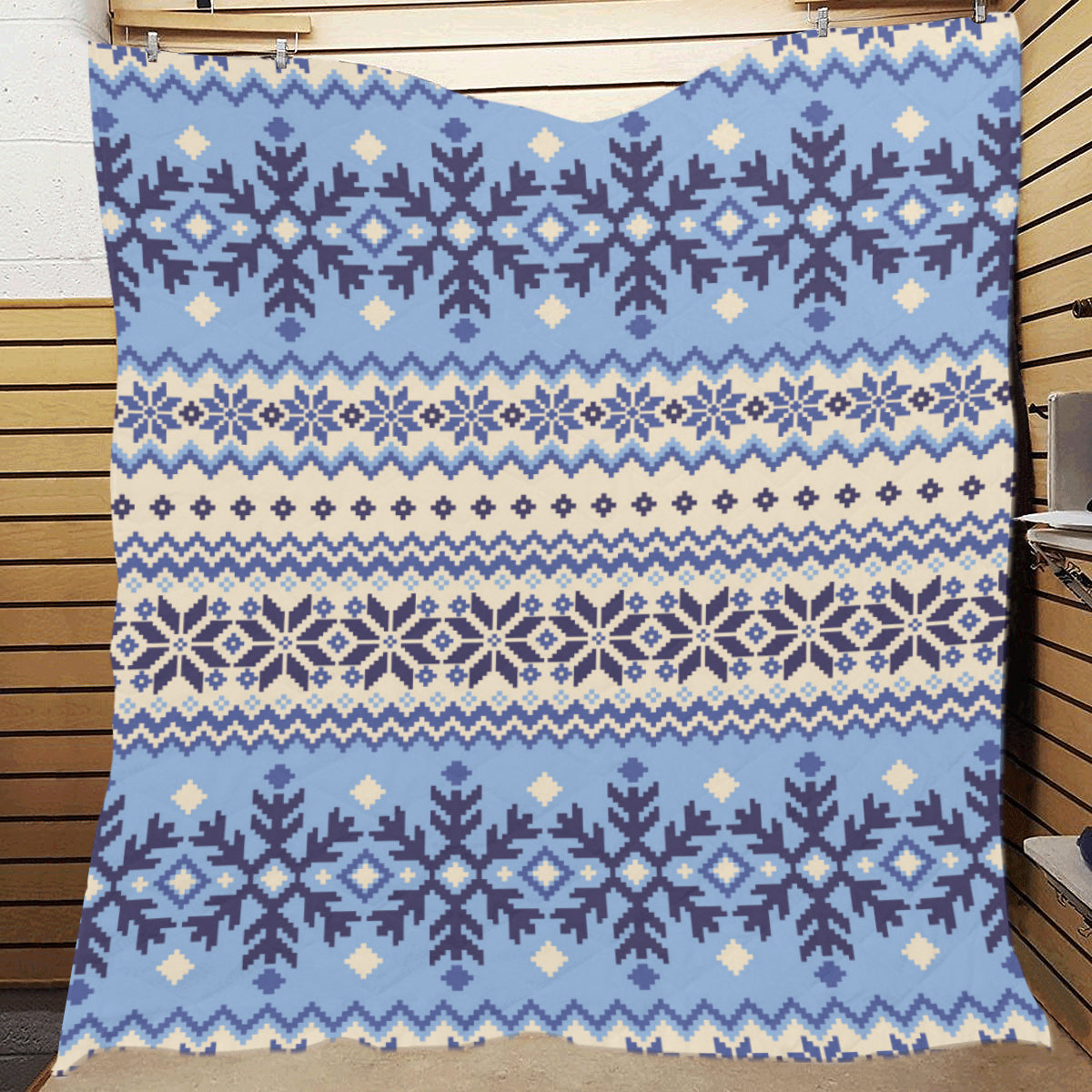 Nordic Pattern Print Design A03 Premium Quilt