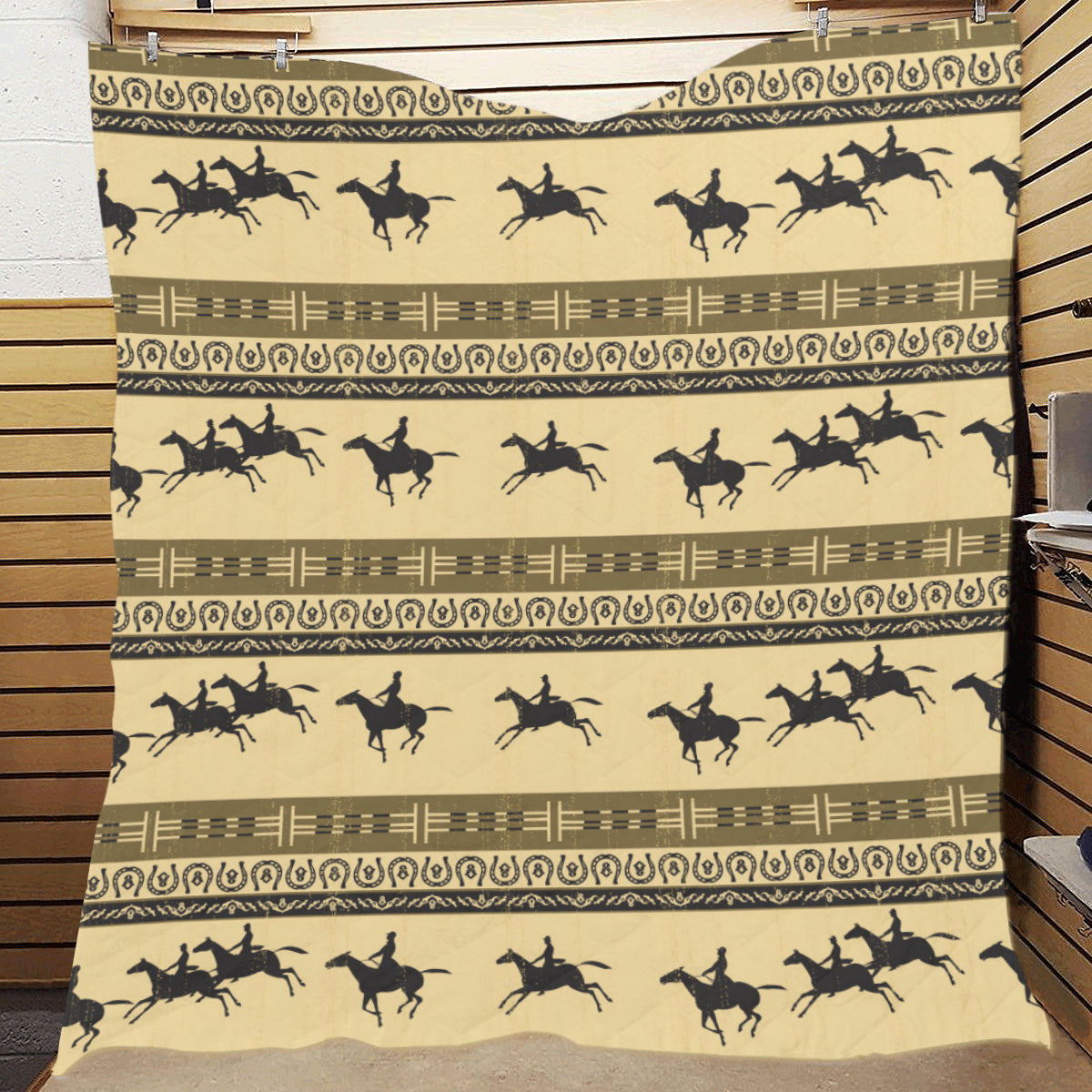 Horse Pattern Prnt Premium Quilt