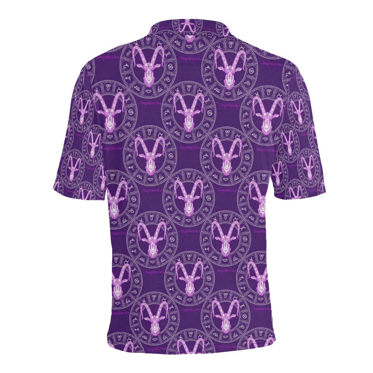 Capricorn Zodiac Pattern Print Design 04 Men Polo Shirt