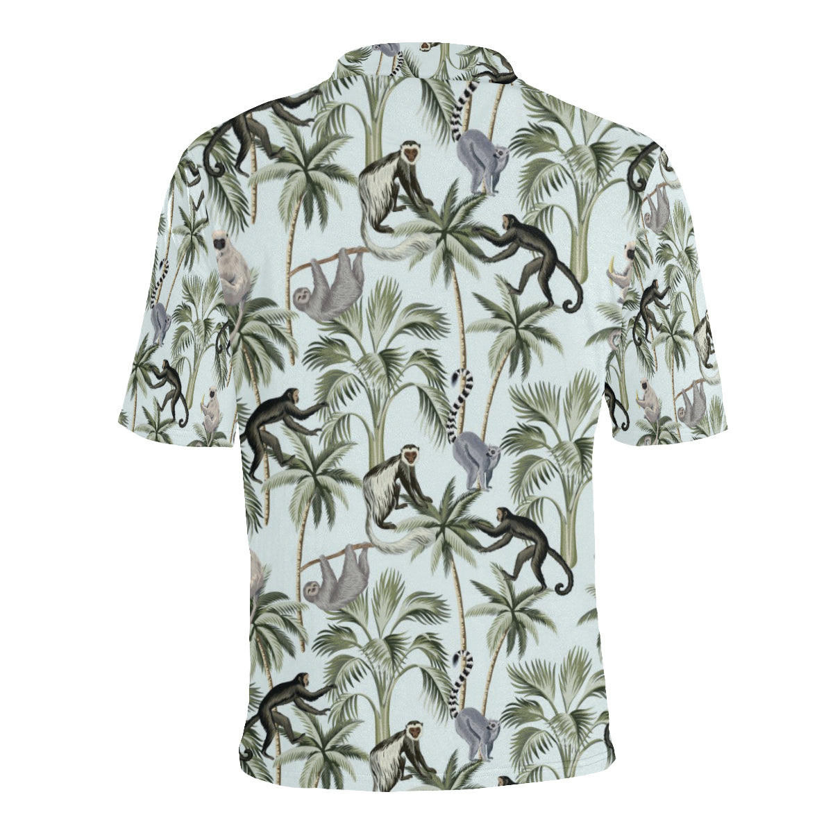 Rainforest Pattern Print Design RF04 Men Polo Shirt