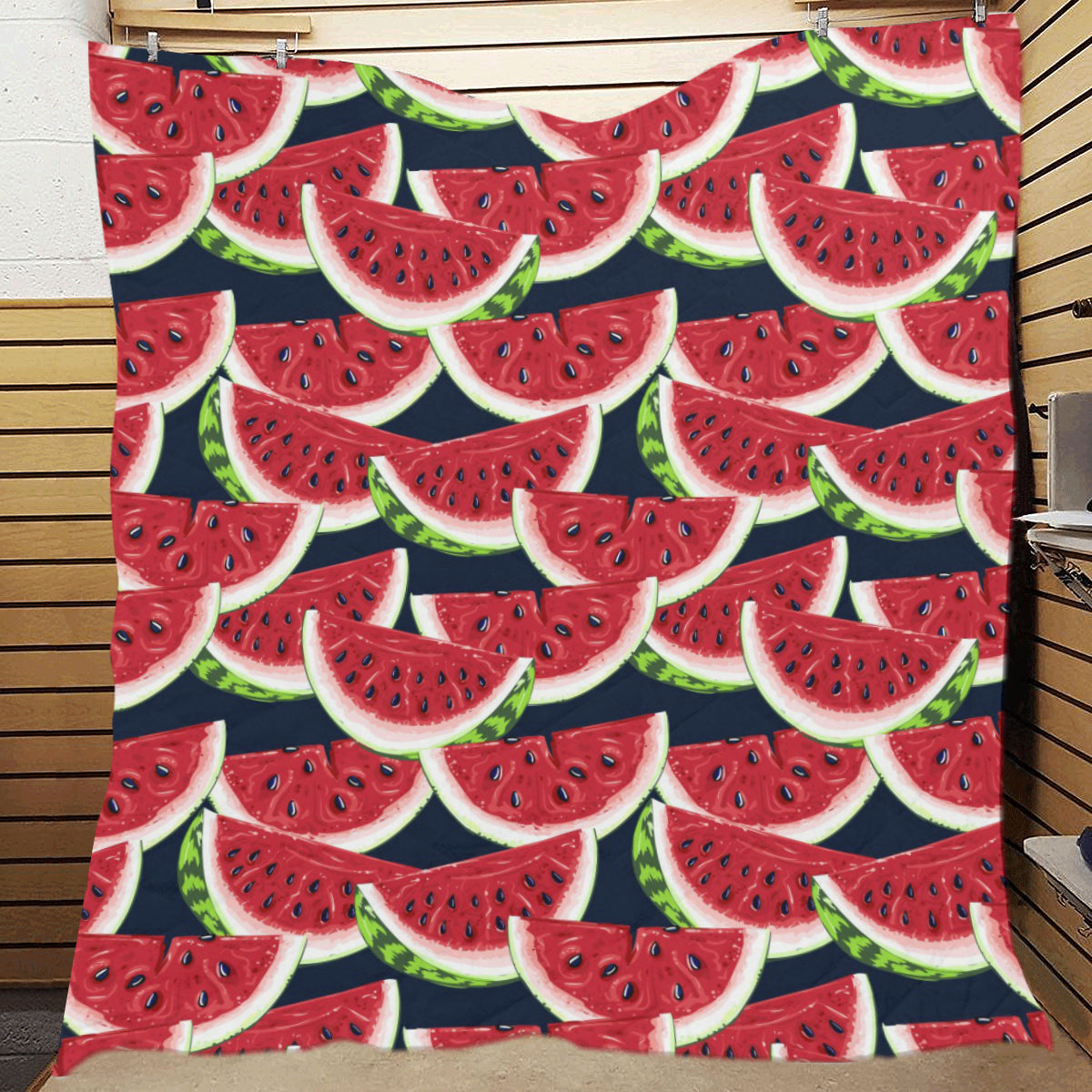 Watermelon Pattern Print Design WM011 Premium Quilt