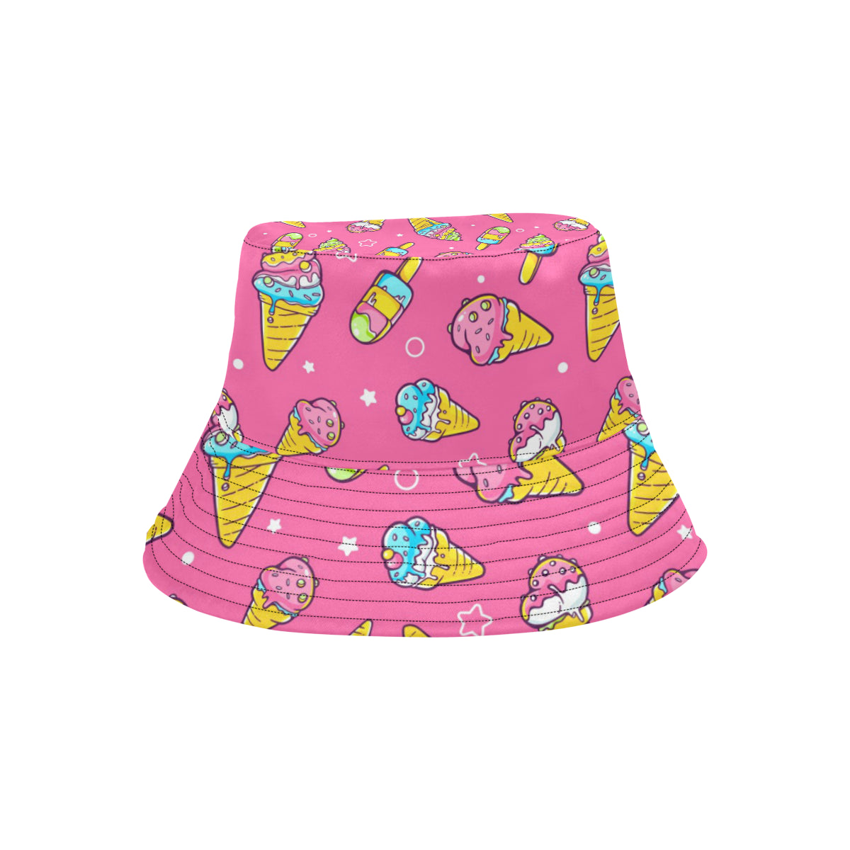 Ice Cream Pattern Print Design IC04 Unisex Bucket Hat