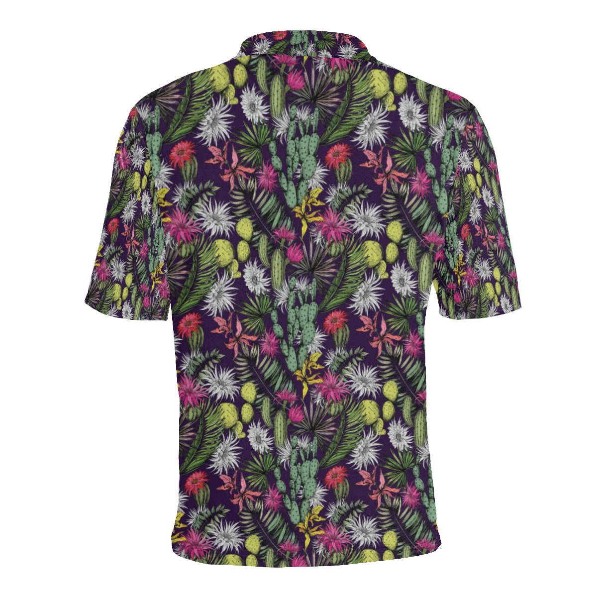 Cactus Pattern Print Design 08 Men Polo Shirt