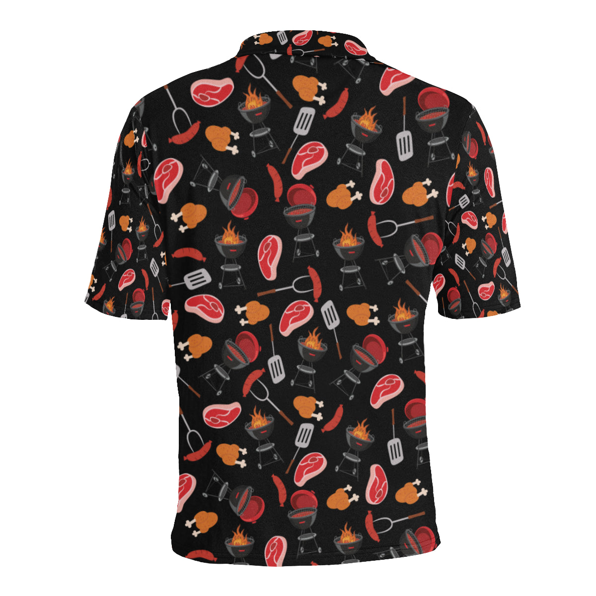 Barbecue Pattern Print Design 04 Men Polo Shirt