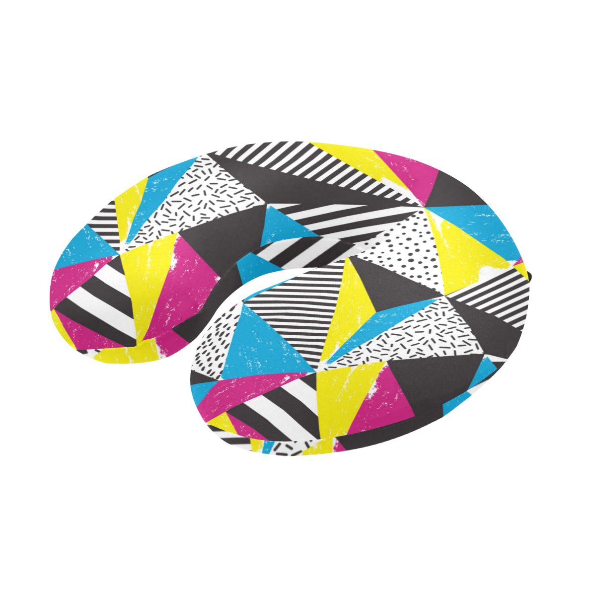 80s Pattern Print Design 2 U-Shaped Travel Neck Pillow