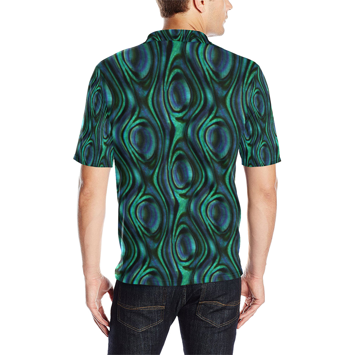 Abalone Pattern Print Design 01 Men Polo Shirt
