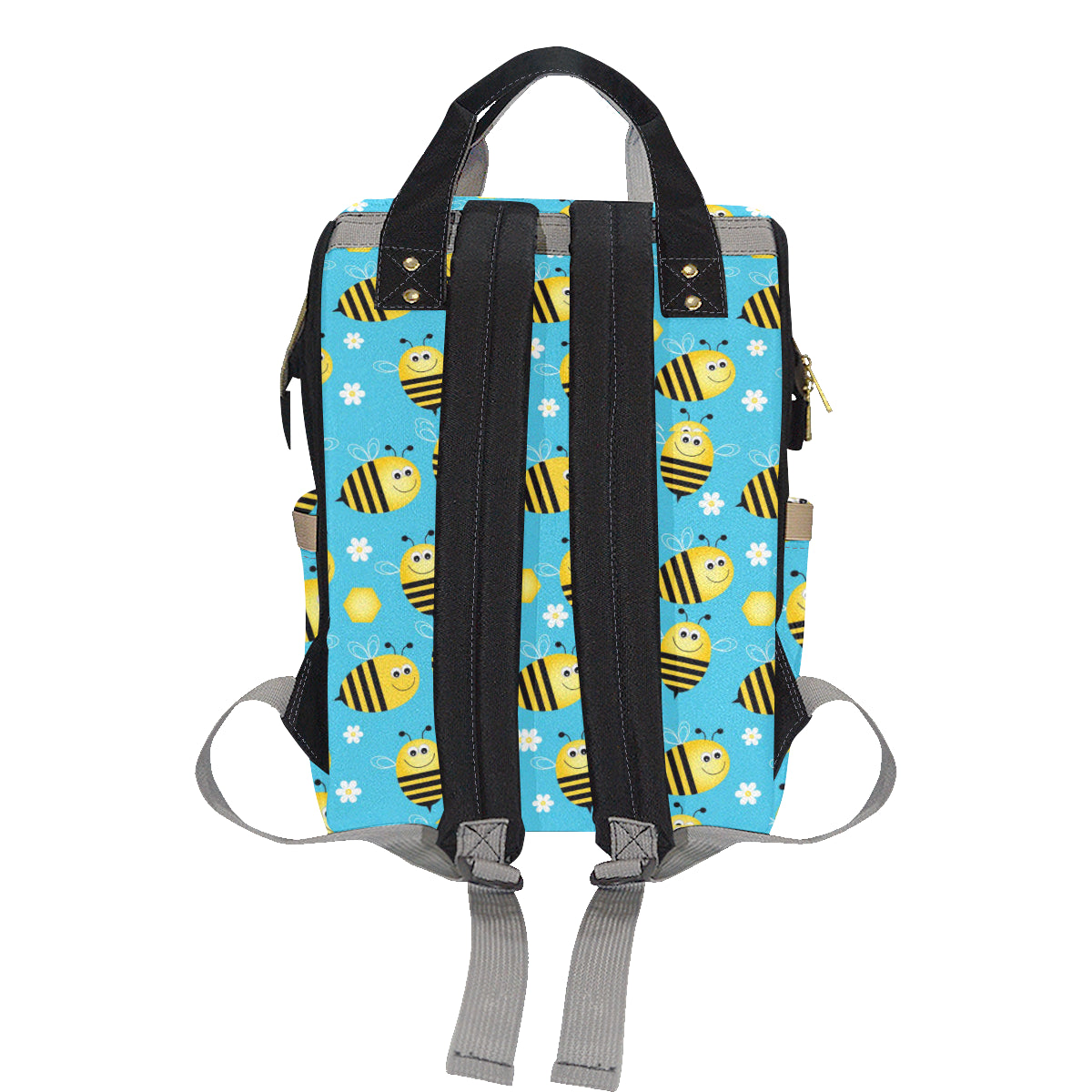 Bee Pattern Print Design BEE06 Diaper Bag Backpack