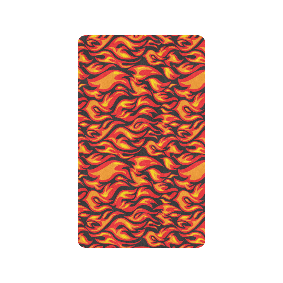 Flame Fire Print Pattern Rubber Doormat