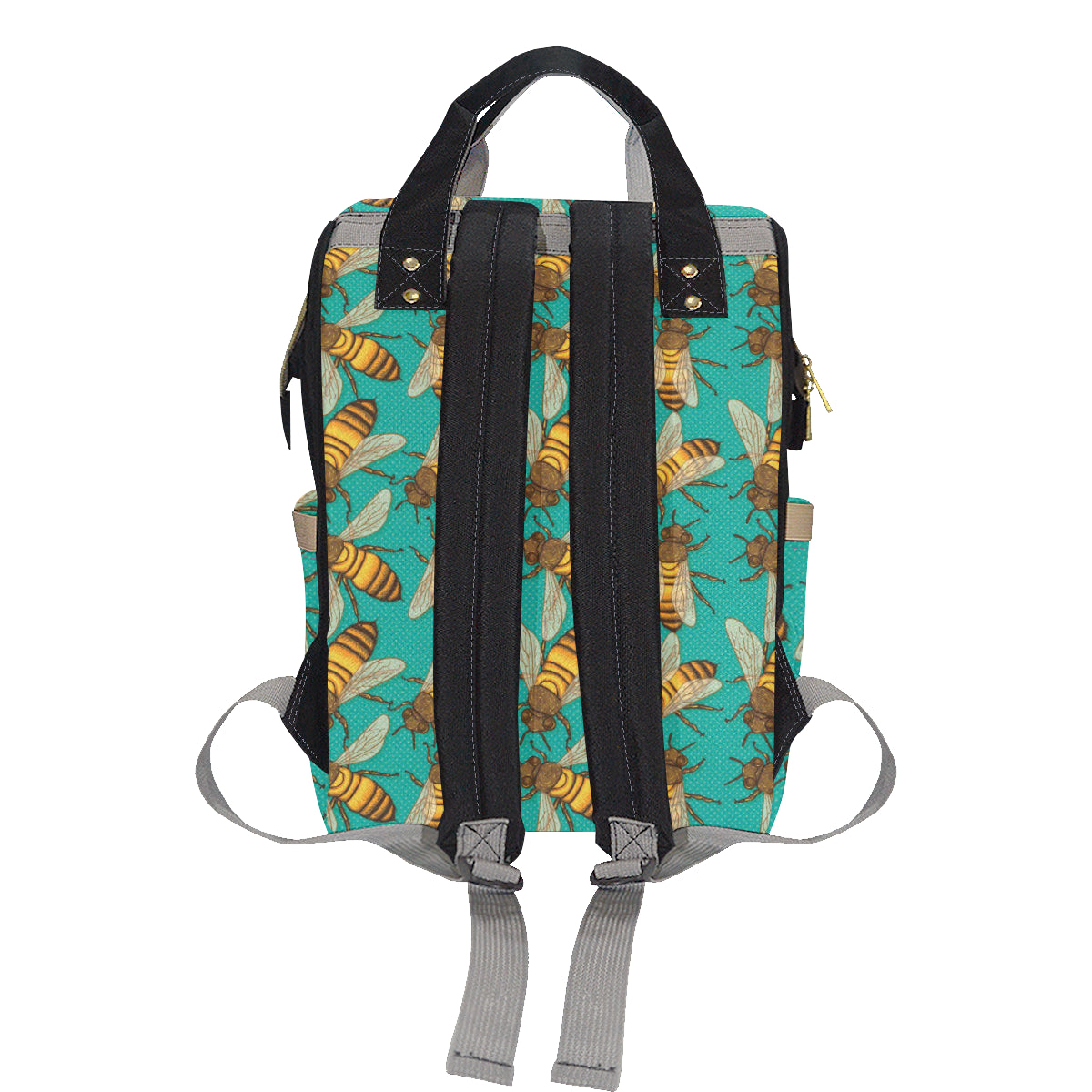 Bee Pattern Print Design BEE04 Diaper Bag Backpack