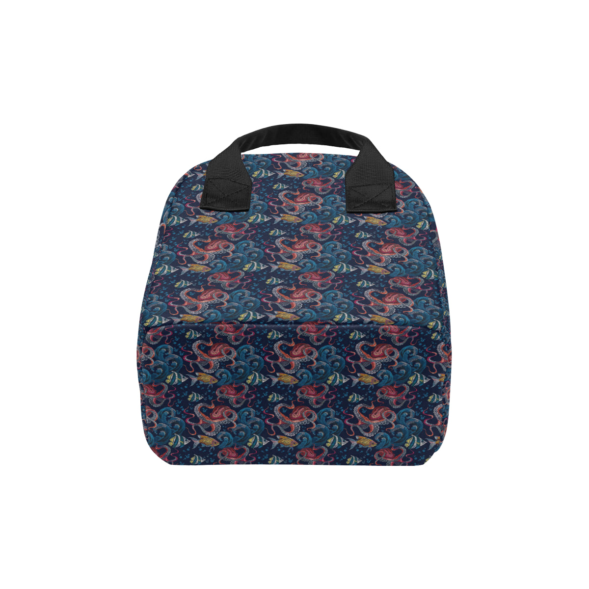 Octopus Deep Sea Print Themed Insulated Lunch Bag