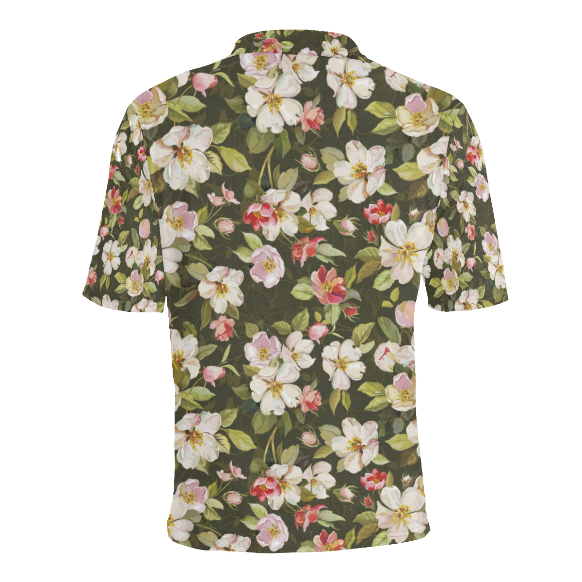 Apple blossom Pattern Print Design AB01 Men Polo Shirt