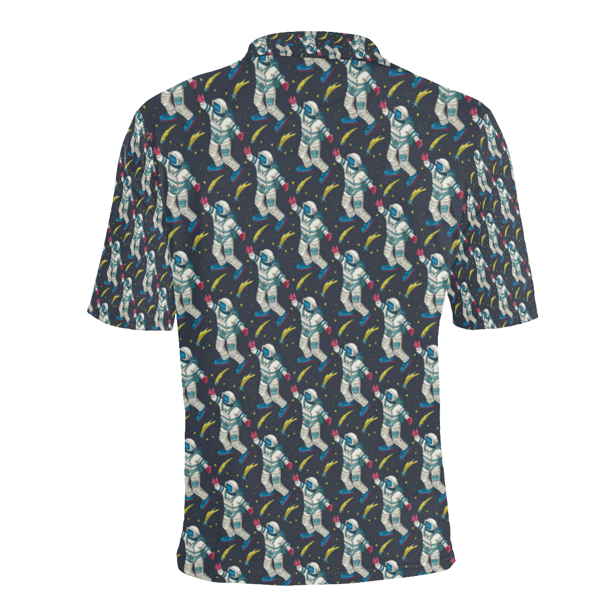Astronaut Pattern Print Design 04 Men Polo Shirt