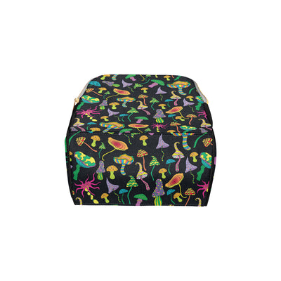 Psychedelic Mushroom Pattern Print Design A02 Diaper Bag Backpack