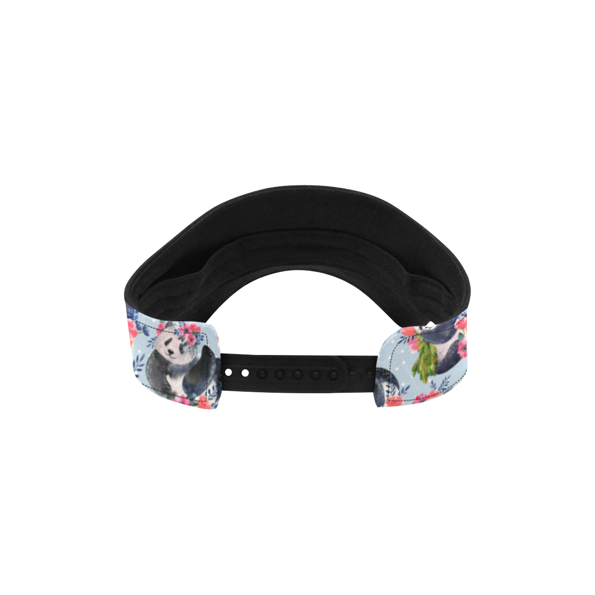 Panda Bear Flower Design Themed Print Unisex Sun Visor