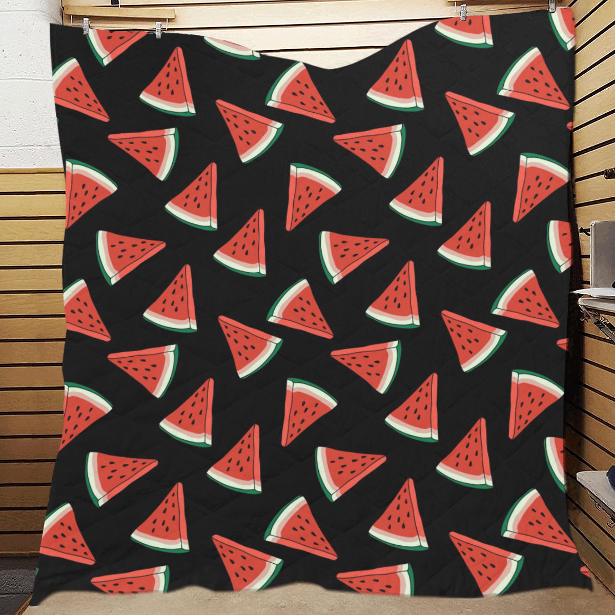 Watermelon Pattern Print Design WM01 Premium Quilt