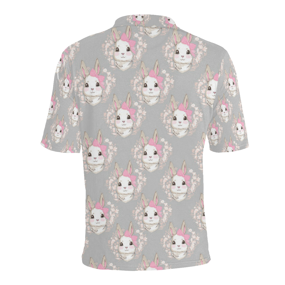 Rabbit Pattern Print Design RB07 Men Polo Shirt