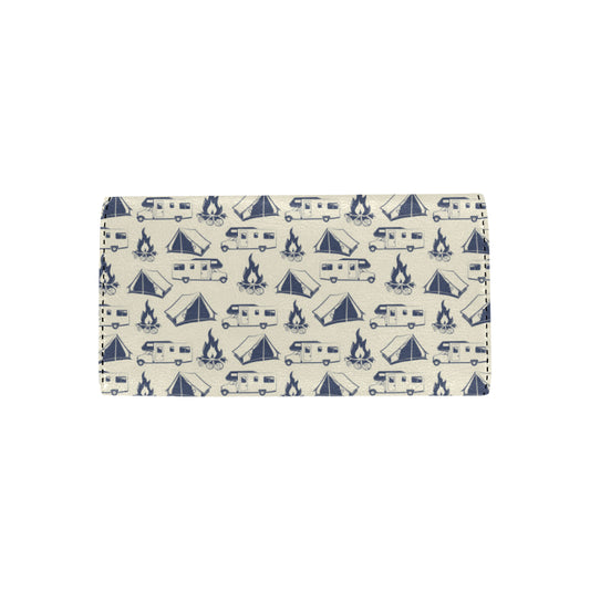Campfire Pattern Print Design 01 Women's Trifold Wallet