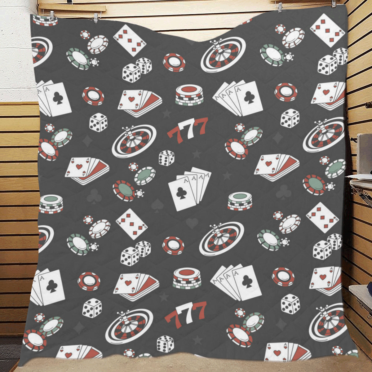 Casino Pattern Print Design 02 Premium Quilt