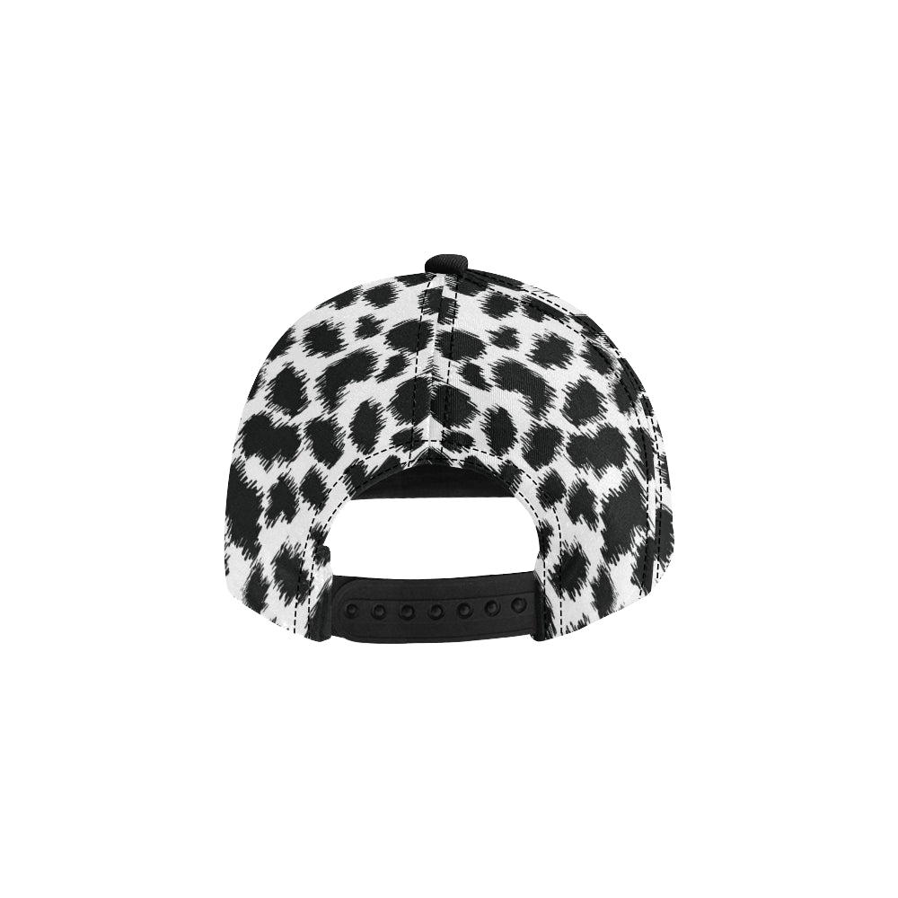 Cheetah Black Print Pattern Snapback Cap
