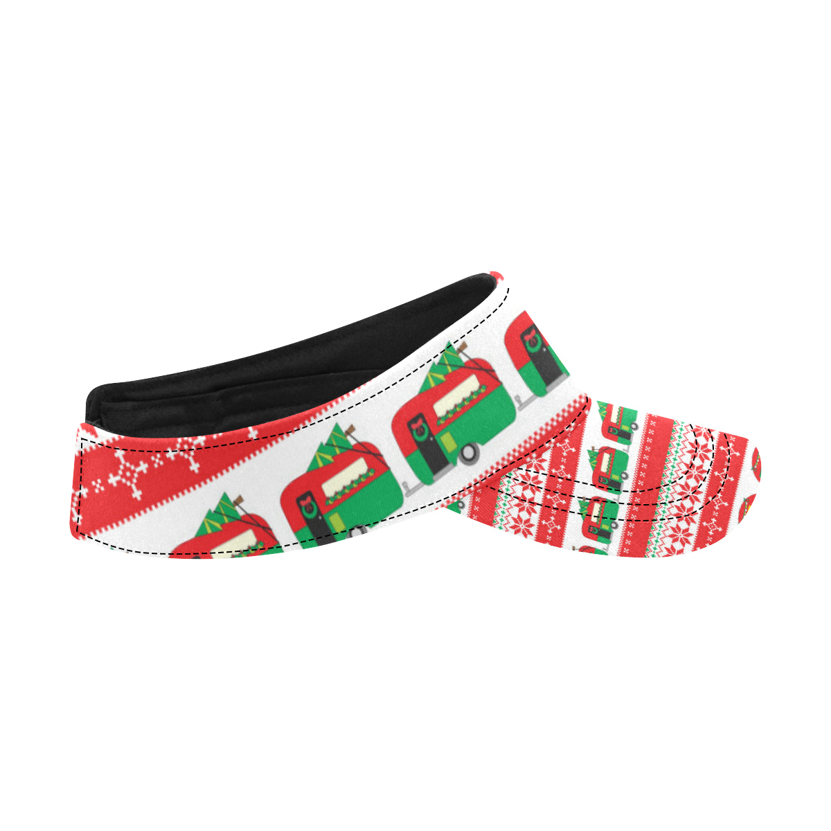 Camper Camping Ugly Christmas Design Print Unisex Sun Visor