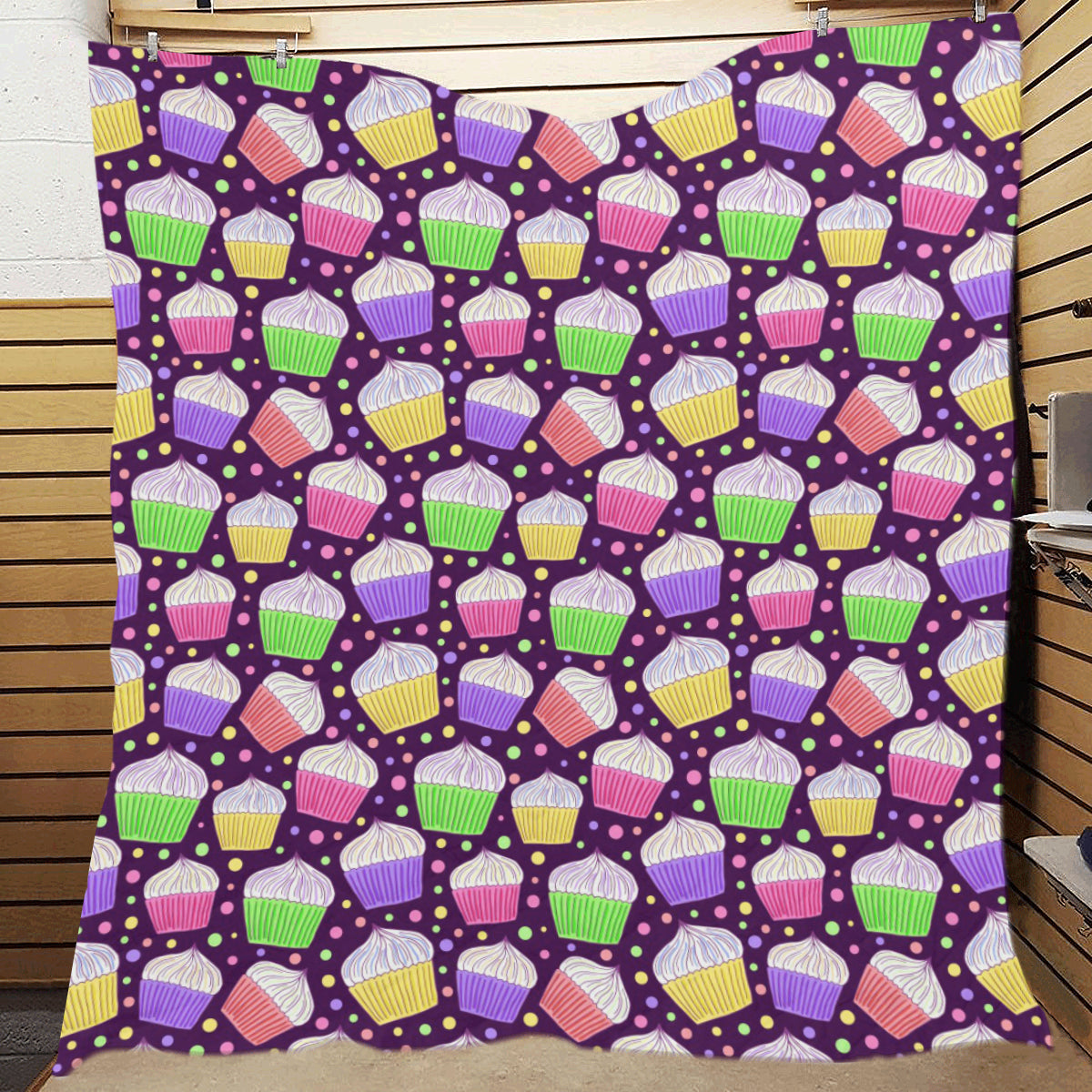 Cupcake Pattern Print Design CP07 Premium Quilt