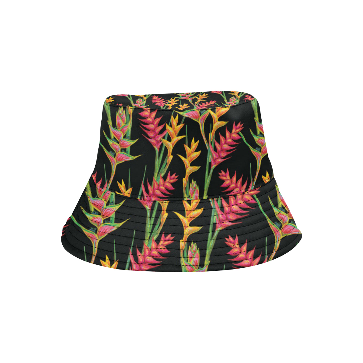 Heliconia Pattern Print Design HL01 Unisex Bucket Hat