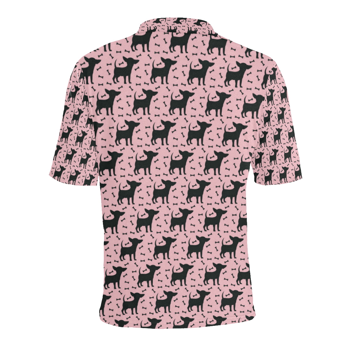 Chihuahua Pink Print Pattern Men Polo Shirt