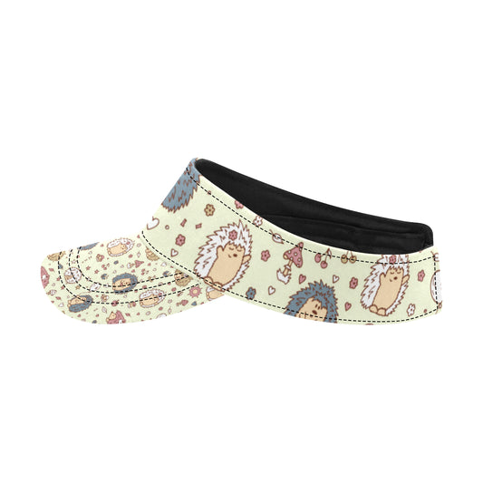 Hedgehog Cute Pattern Print Design 01 Unisex Sun Visor