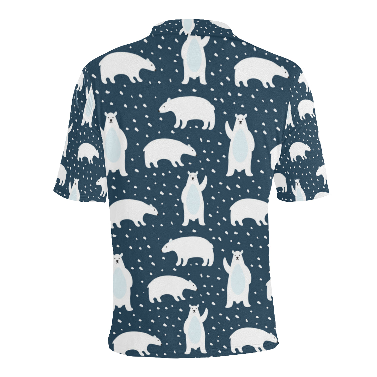 Polar Bear Pattern Print Design A02 Men Polo Shirt