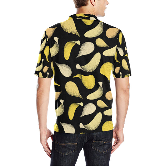 Potato Pattern Print Design A02 Men Polo Shirt