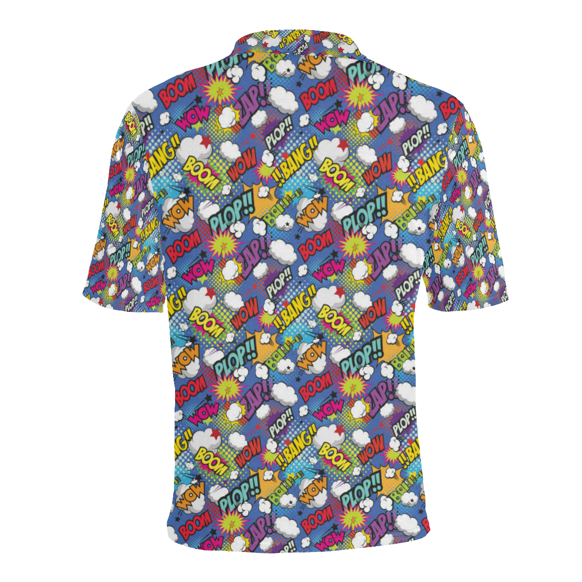 Comic Book Pattern Print Design 02 Men Polo Shirt