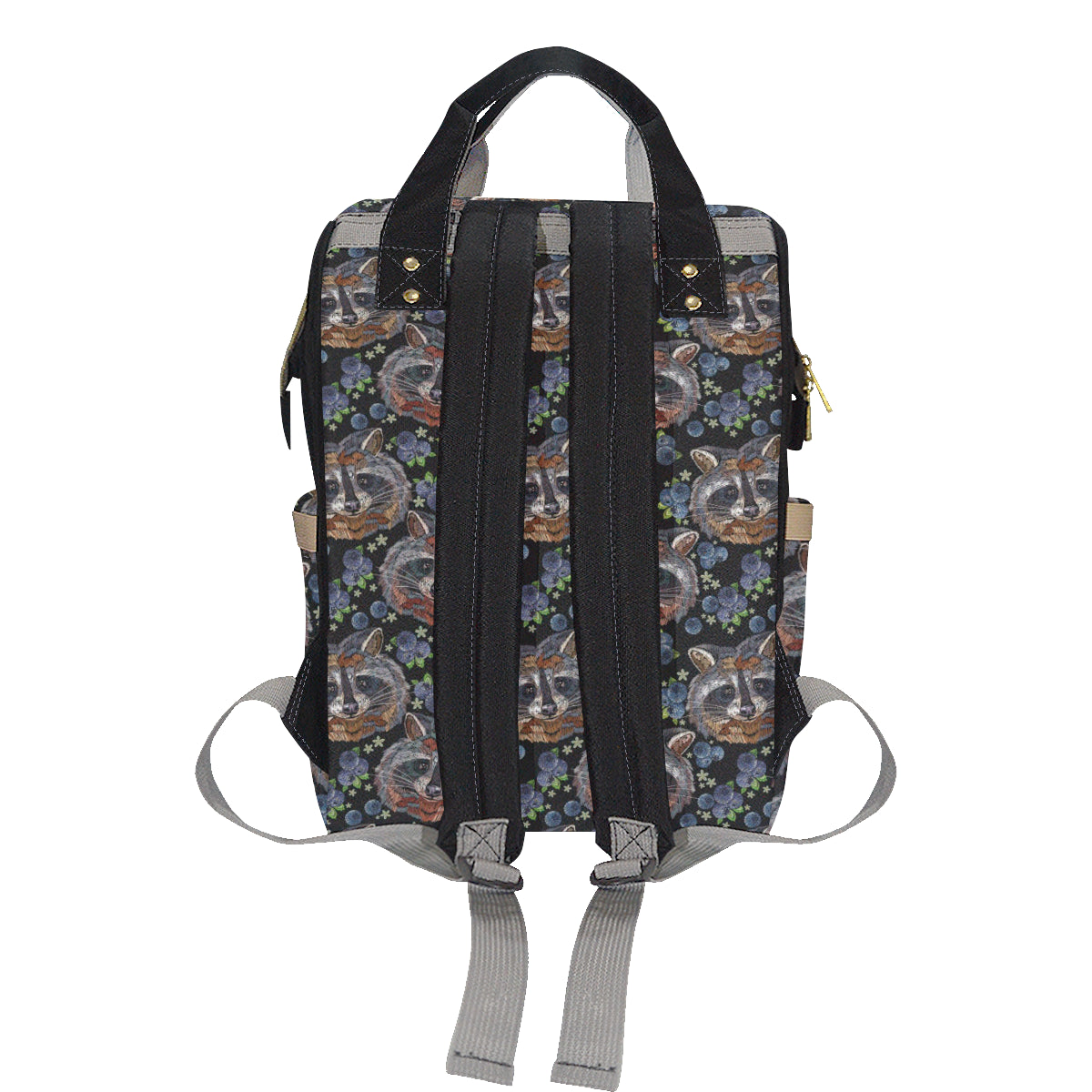 Raccoon Pattern Print Design A03 Diaper Bag Backpack