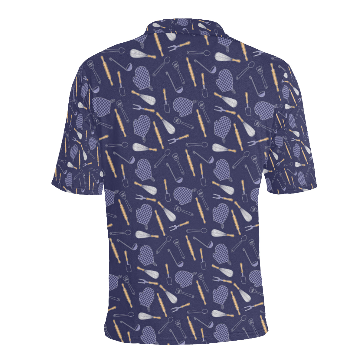 Cooking Kitchen Tools Pattern Print Design 04 Men Polo Shirt