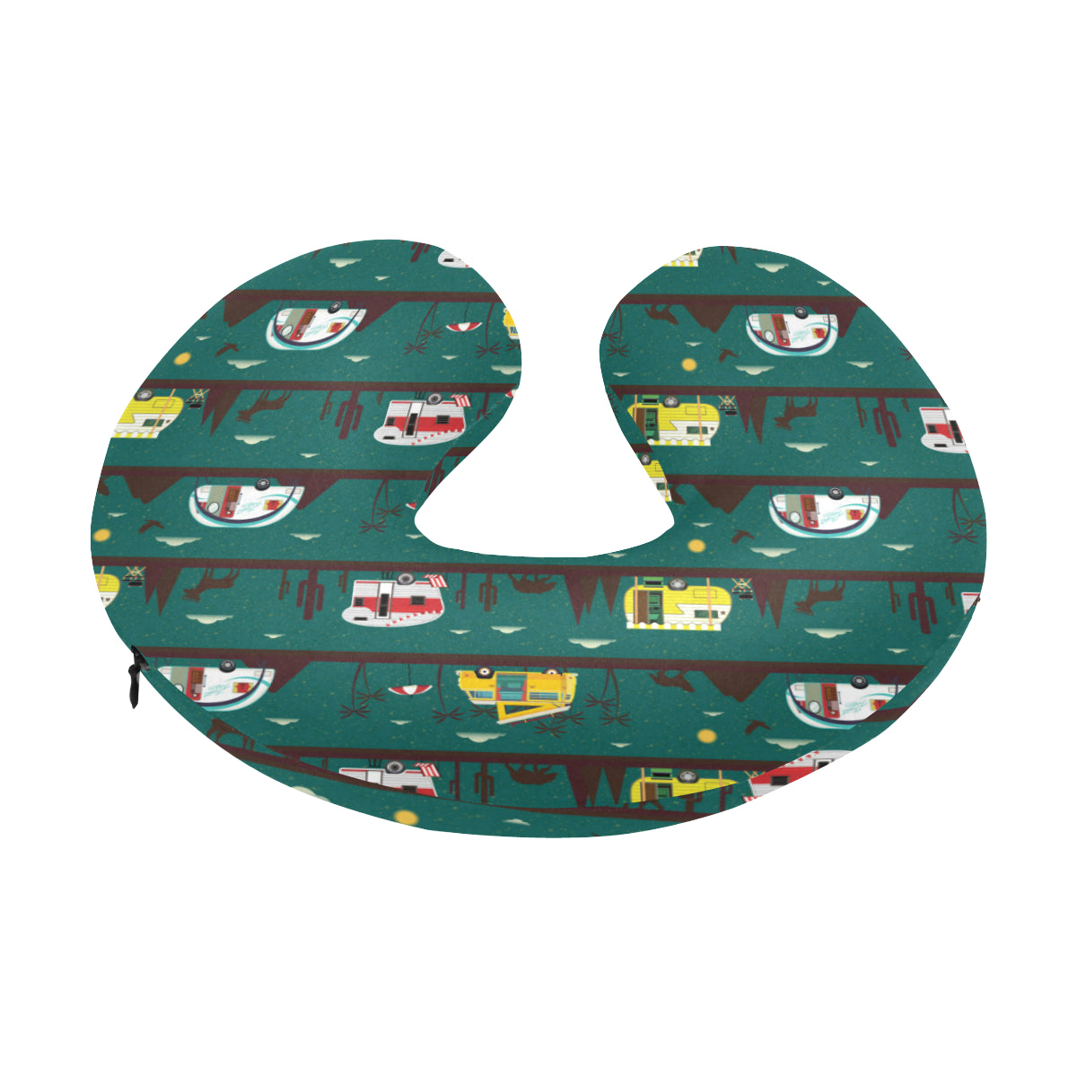 Camper Pattern Print Design 05 U-Shaped Travel Neck Pillow