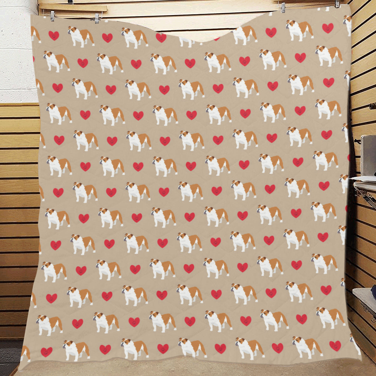 Bulldogs Pattern Print Design 02 Premium Quilt