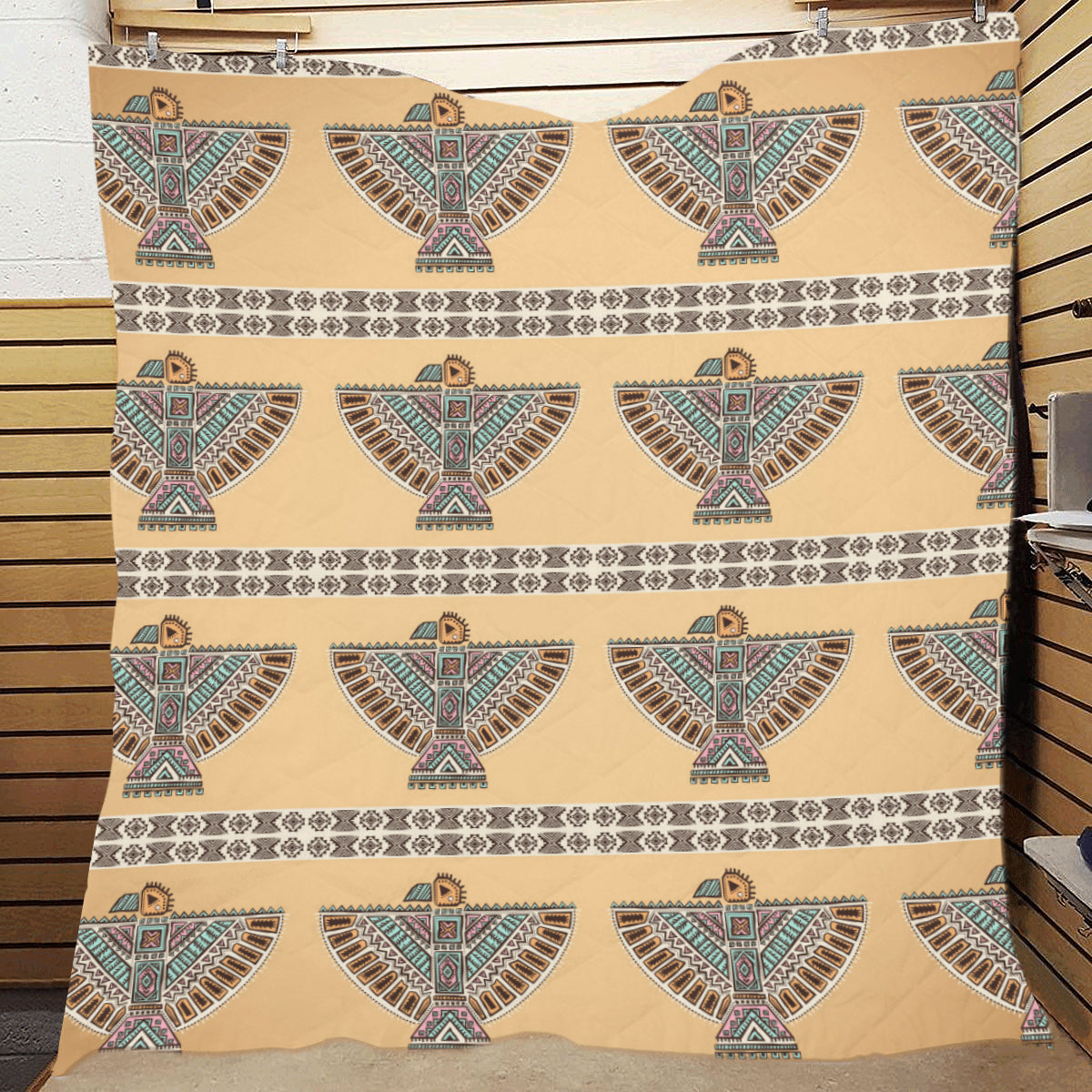 Native American Eagle Pattern Premium Quilt