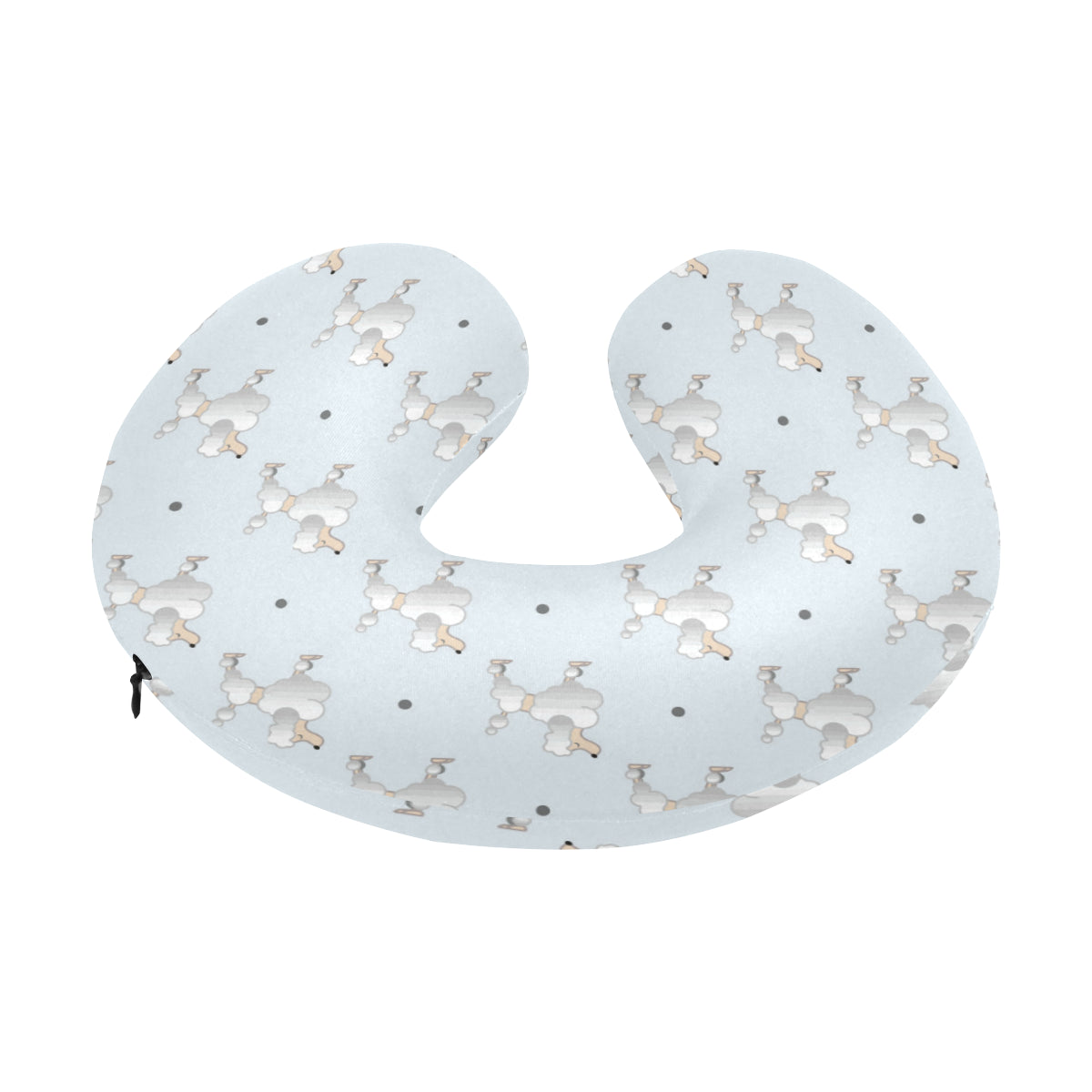 Poodle Pattern Print Design A05 U-Shaped Travel Neck Pillow